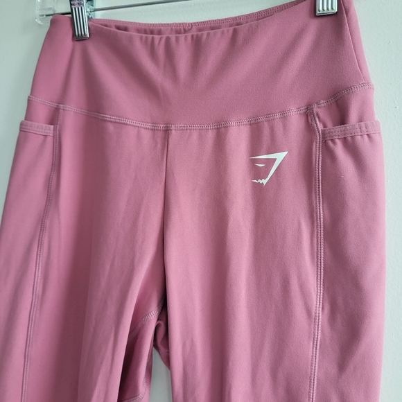 Gym Shark Rose Pink Dream Pocket Workout Pant Leggings Ladies Size Small - Picture 3 of 8